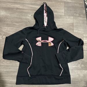 Under Armour Women's Camo Black Pullover Hoodie Size M Storm 1